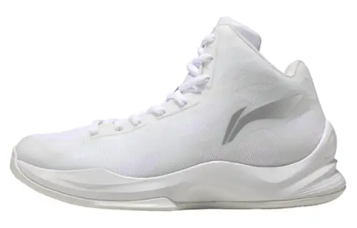 Li Ning SONIC 1 Slip Resistant, Abrasion Resistant, Lightweight High top Basketball Shoes Men's White