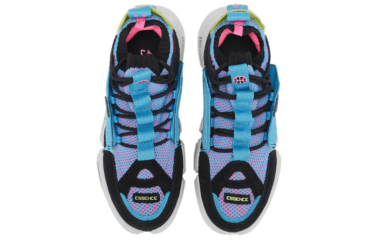 Li Ning Essence ACE Vintage Basketball Shoes Women’s Mid Top Black Blue Pink