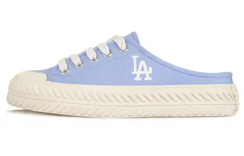 MLB Playball Mule Mules Slip Resistant Abrasion Resistant Low top Canvas Shoes Unisex Blue
