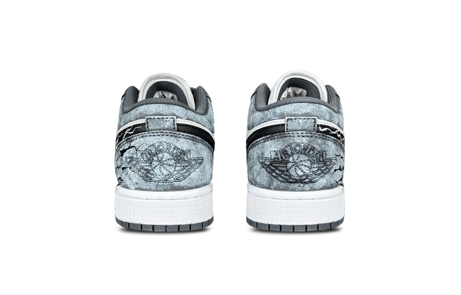 Jordan Air Jordan 1 Mist Fantasy Abrasion Resistant Abrasion Resistant Low top Vintage Basketball Shoes Unisex