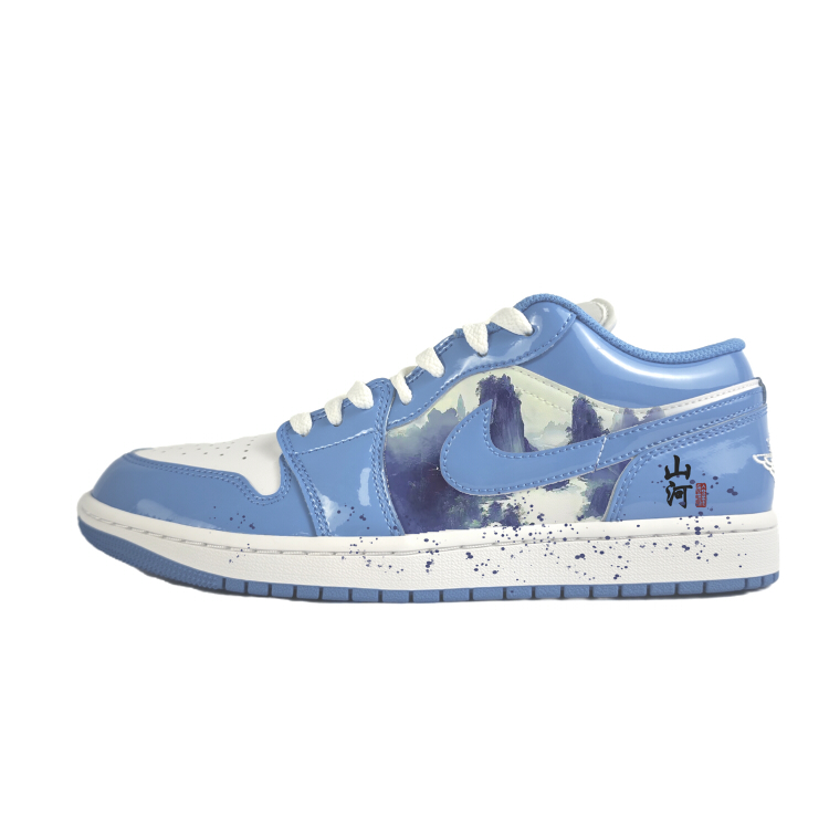 Jordan Air Jordan 1 Low ‘Legend Blue’ Slip Resistant Abrasion Resistant Low top Vintage Basketball Shoes Unisex Blue