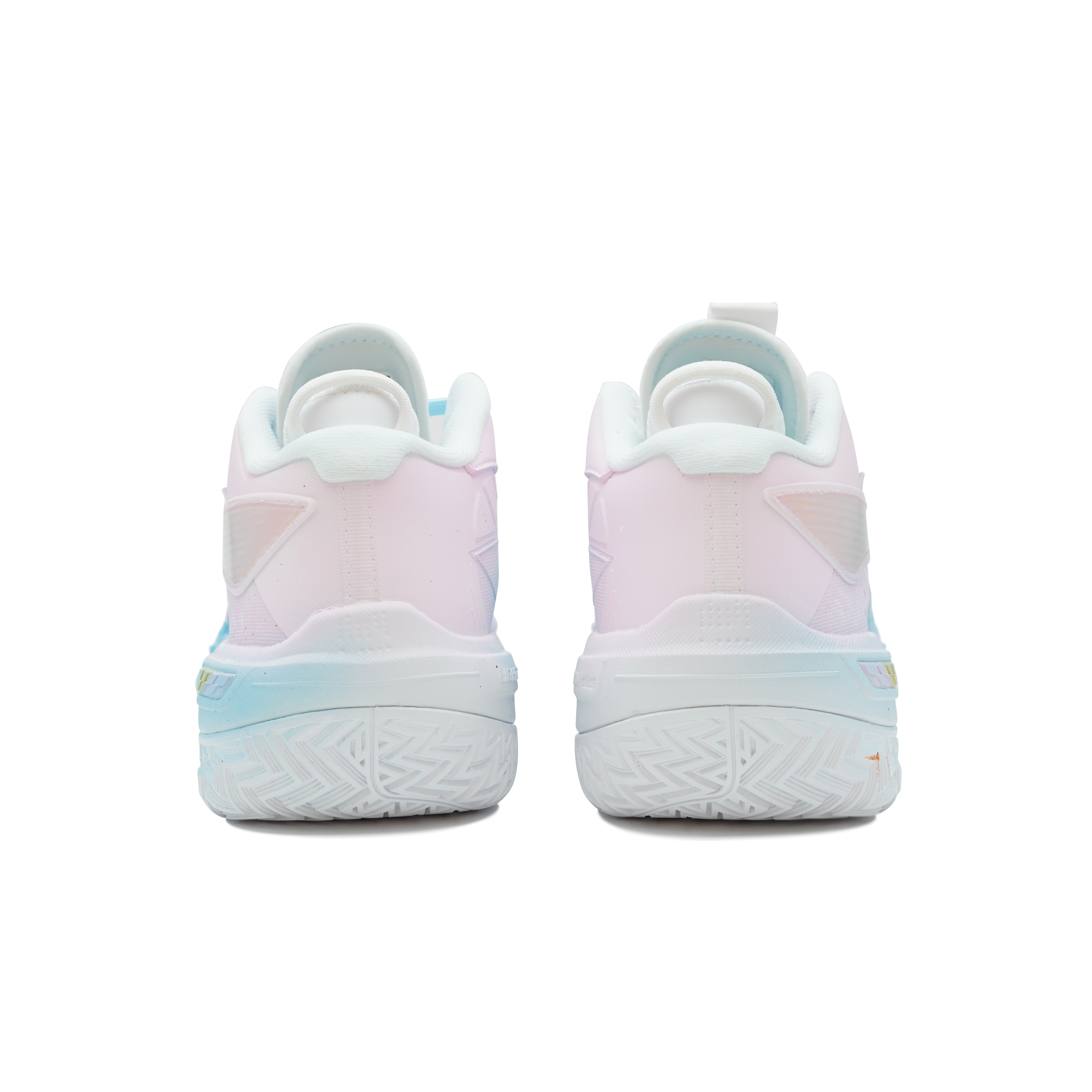 Li Ning Cushioning Slip Resistant Mid top Basketball Shoes Men’s Pink Blue