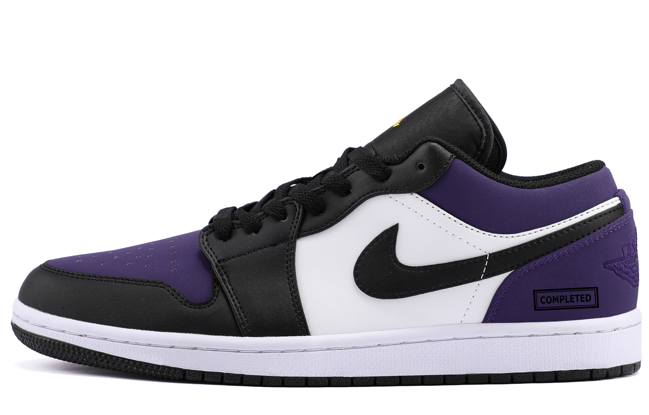 Jordan Air Jordan 1 Height Increasing Height Increasing Low top Vintage Basketball Shoes Unisex Purple Black