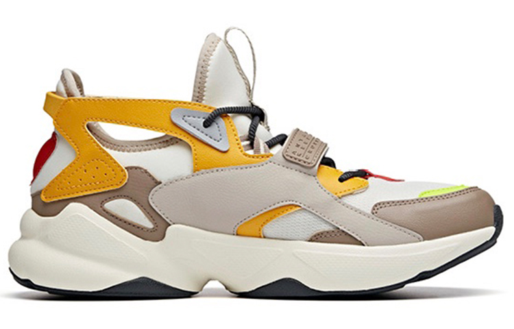 ANTA Training Shoes Men’s Low Top Light Beige White/Linen Gray/Ginger Yellow