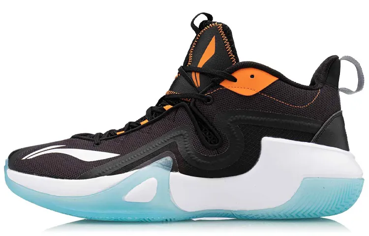 Li Ning Storm 2020 Basketball Shoes Men's Mid Top Black Blue