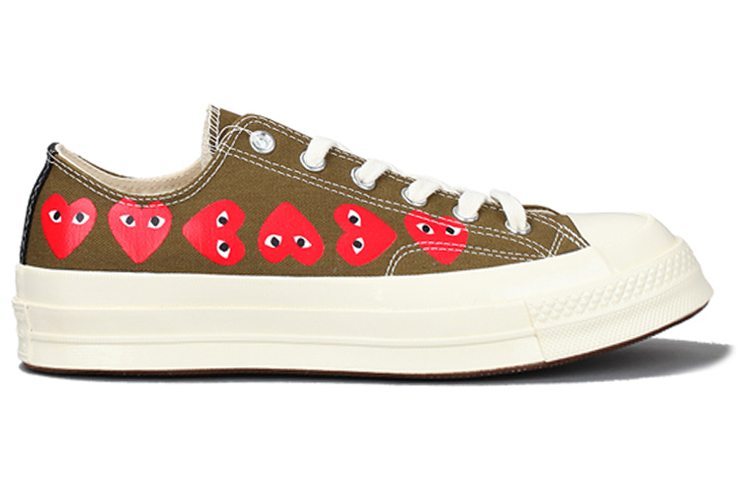Кеды Converse ×CDG Play (хаки) — фото 2