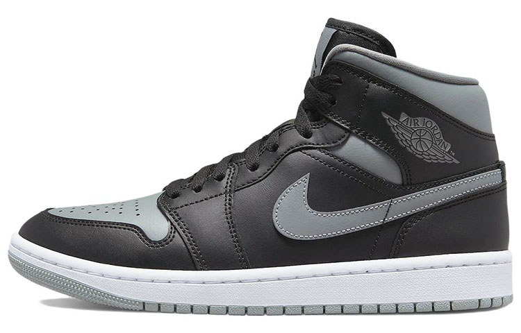 Jordan Air Jordan 1 mid \"shadow\" small shadow mid-top retro basketball shoes women's black gray