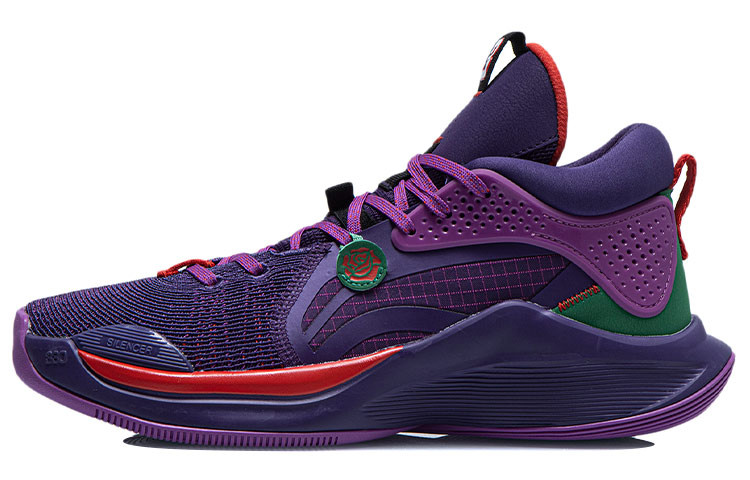 Li Ning SILENCER Basketball Shoes Men’s Mid Top Deep Vine Purple/Hyacinth Purple