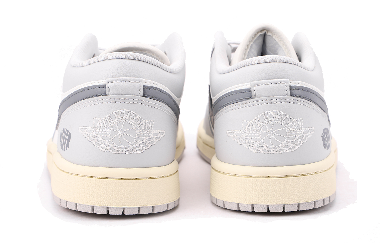 Jordan Air Jordan 1 Slip Resistant Coverage Low top Vintage Basketball Shoes Women’s Light Gray