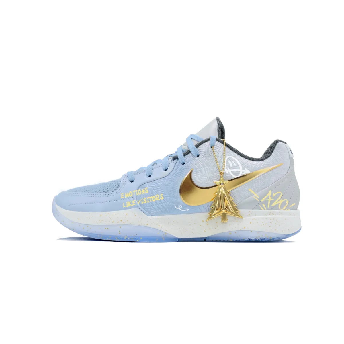 Nike Ja 2 Cushioning Slip Resistant Abrasion Resistant Low top Basketball Shoes Men's Blue