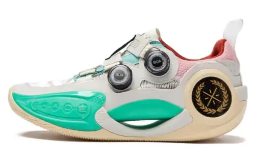 LiNing WOW 9 Wade's Way 9 City Limited Beijing Comfortable and Versatile Fabric Leather Anti-Slip Wear-Resistant Rebound Low-top Basketball Shoes Men's White Blue Red
