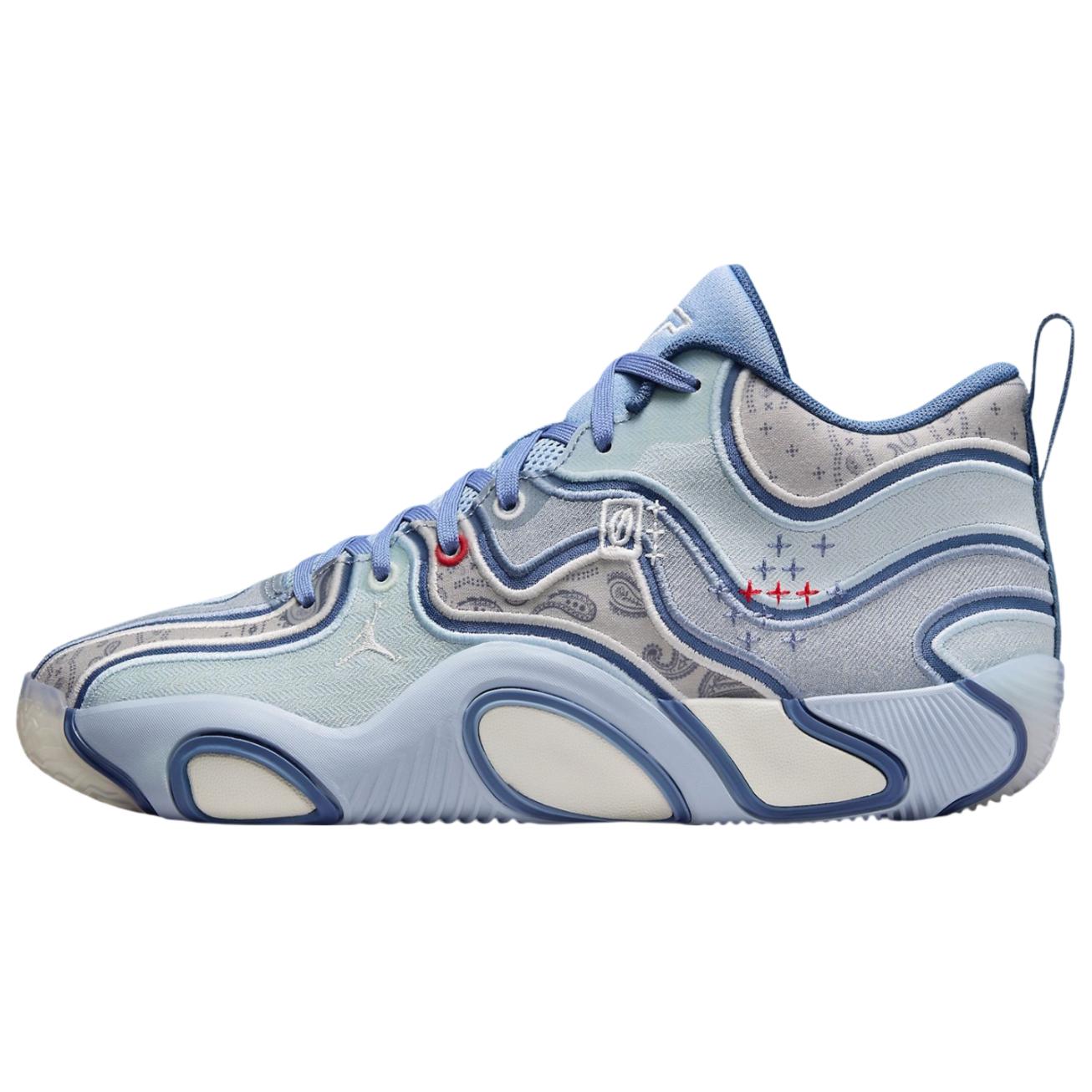 Jordan Tatum 3 fashionable and comfortable mid-top basketball shoes for men and women, blue