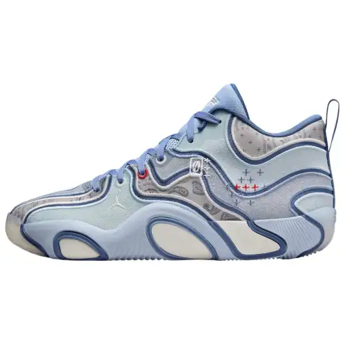 Jordan Tatum 3 fashionable and comfortable mid-top basketball shoes for men and women, blue