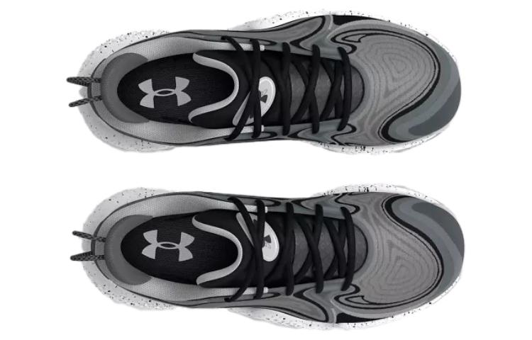 Under Armour UA Spawn 6 Slip Resistant Abrasion Resistant Low top Basketball Shoes Unisex Black Gray