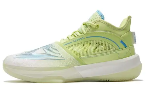 PEAK State Extremely Large Triangle 1.0 Basketball Shoes Men's Mid Top Fruit Green/Blue