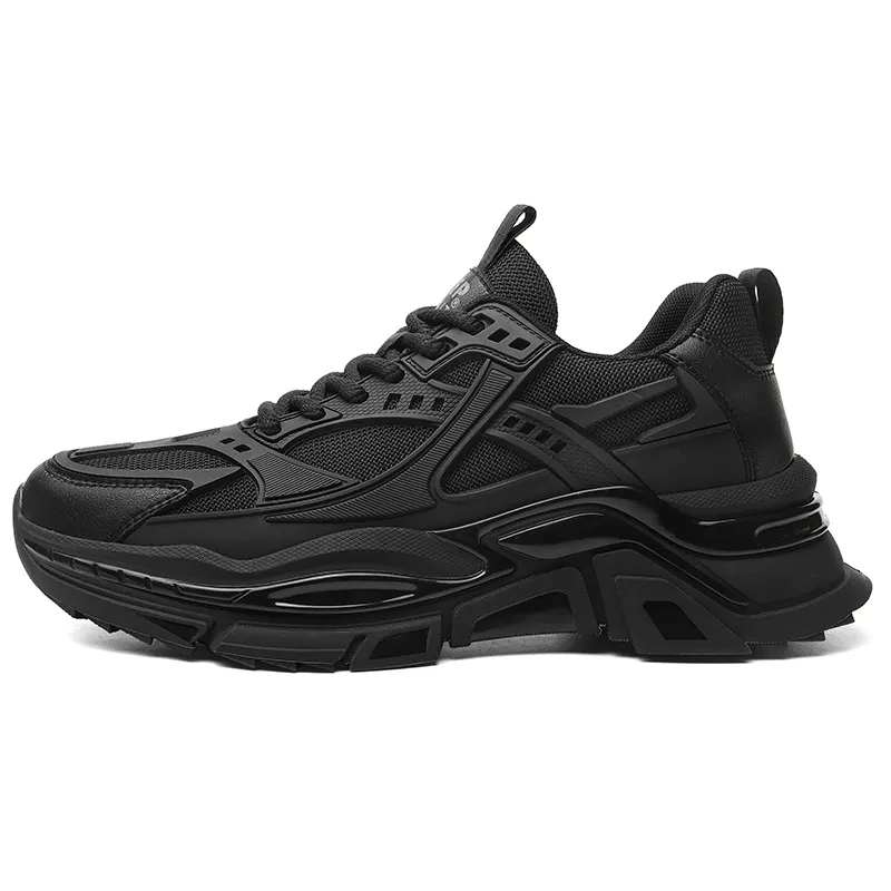 JEEP SPIRIT Black Warrior BOOST Soft Sole Popcorn Super Light Rebound, Summer Sports Trendy Versatile Fashion Casual
