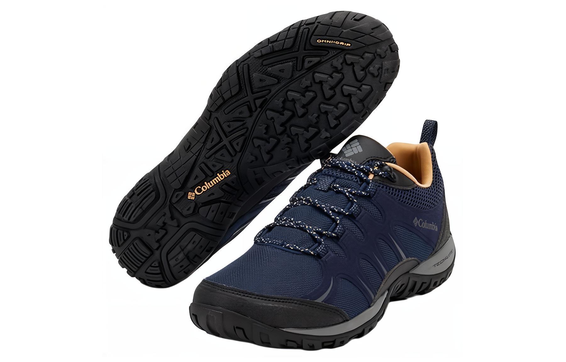Columbia Hiking Round Tip Cushioning Slip Resistant Low top Hiking Shoes Men’s Navy Blue