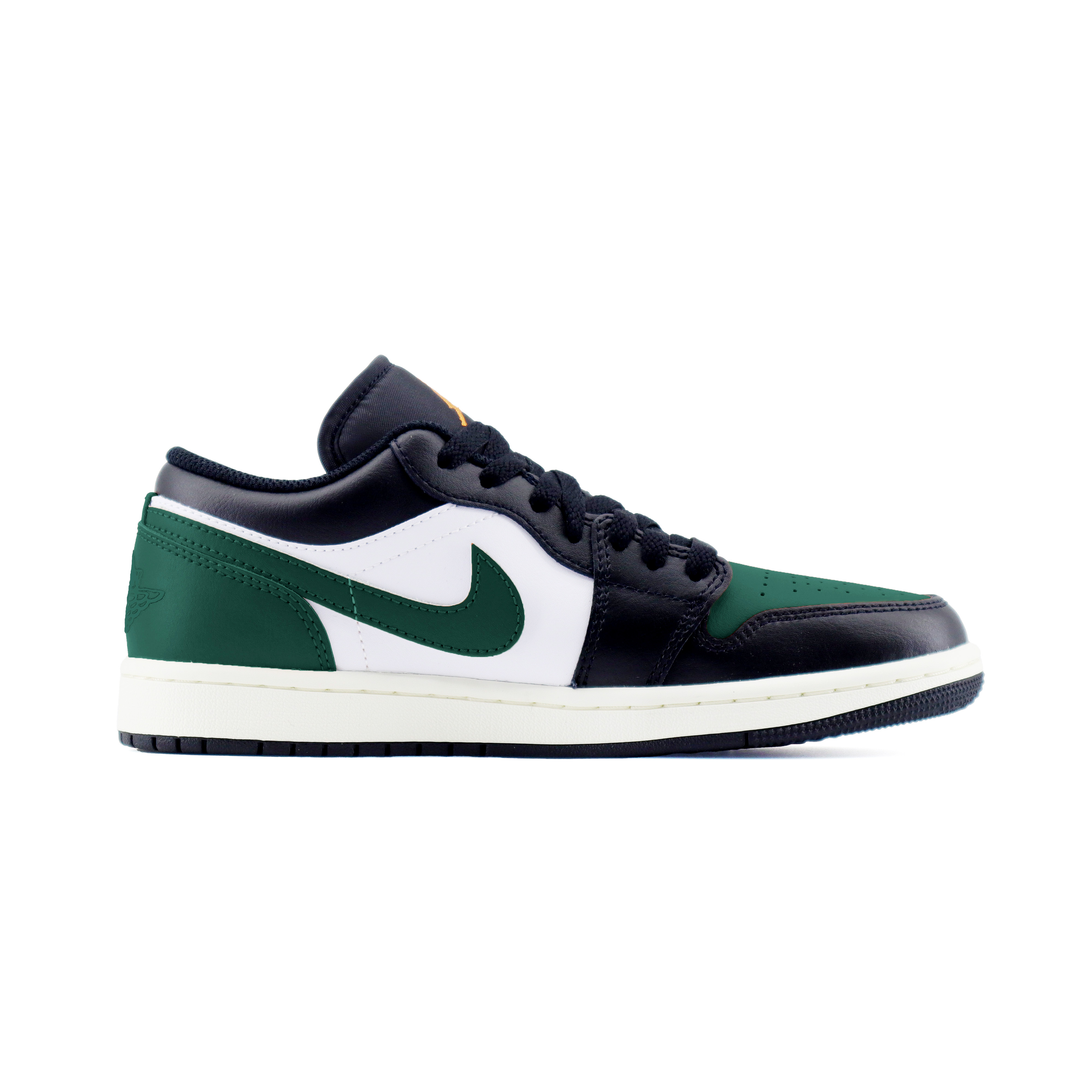Jordan Air Jordan 1 Fashion Trend Abrasion Resistant Low top Vintage Basketball Shoes Unisex Black Green