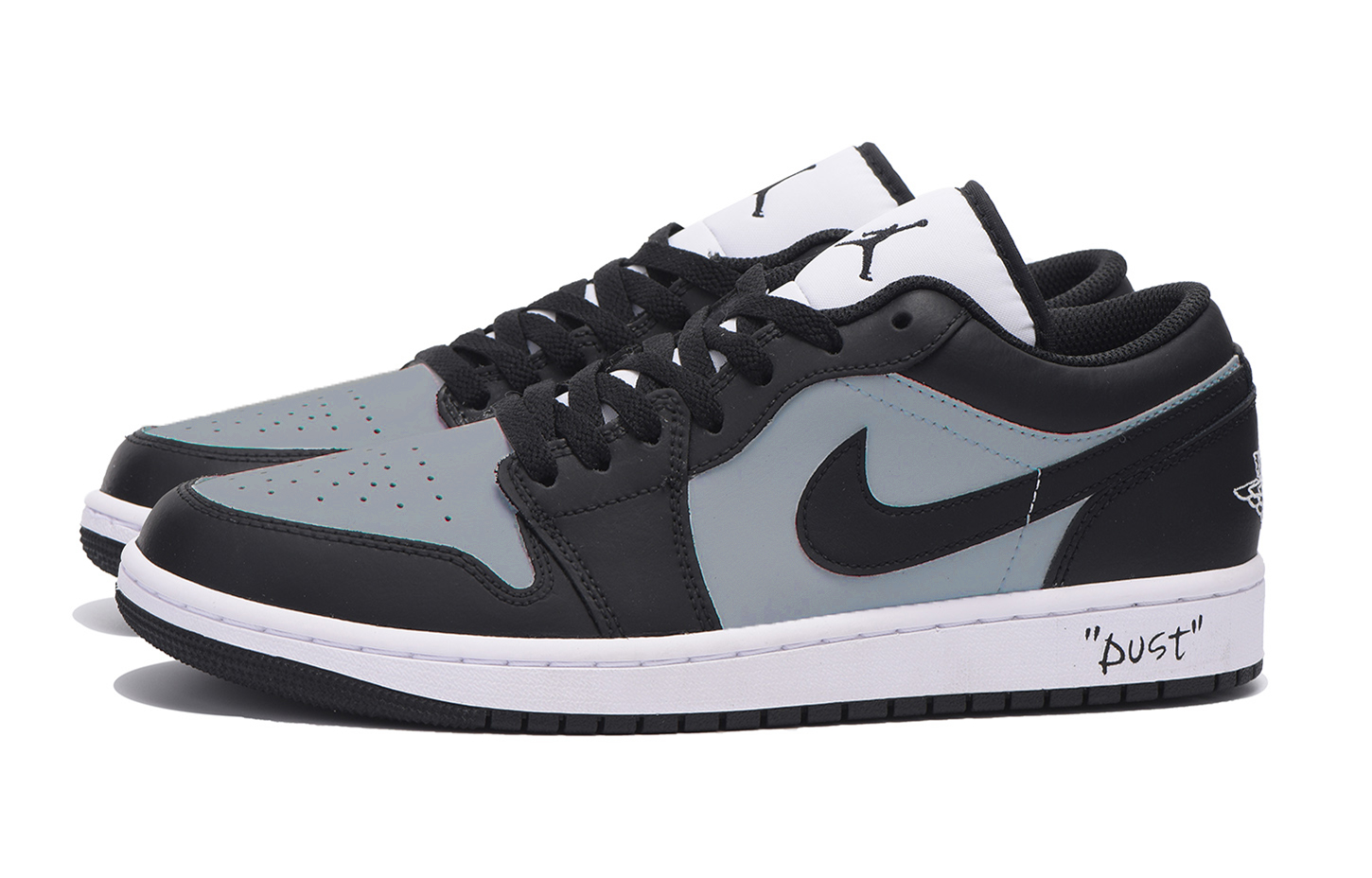 Jordan Air Jordan 1 Slip Resistant Low top Vintage Basketball Shoes Men’s Black Gray