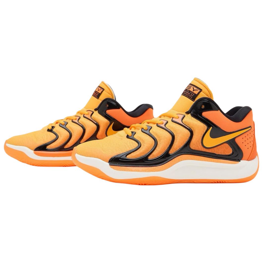 Nike KD 17 Slip Resistant Abrasion Resistant Low top Basketball Shoes Unisex Orange White Black