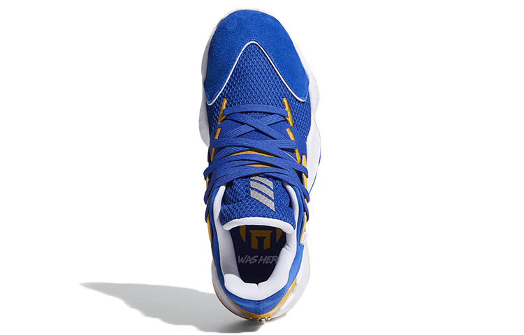 Мужские кроссовки adidas Harden Vol. 4 Su Casa (синий / белый / желтый) — Синий / белый / жёлтый — фото 5