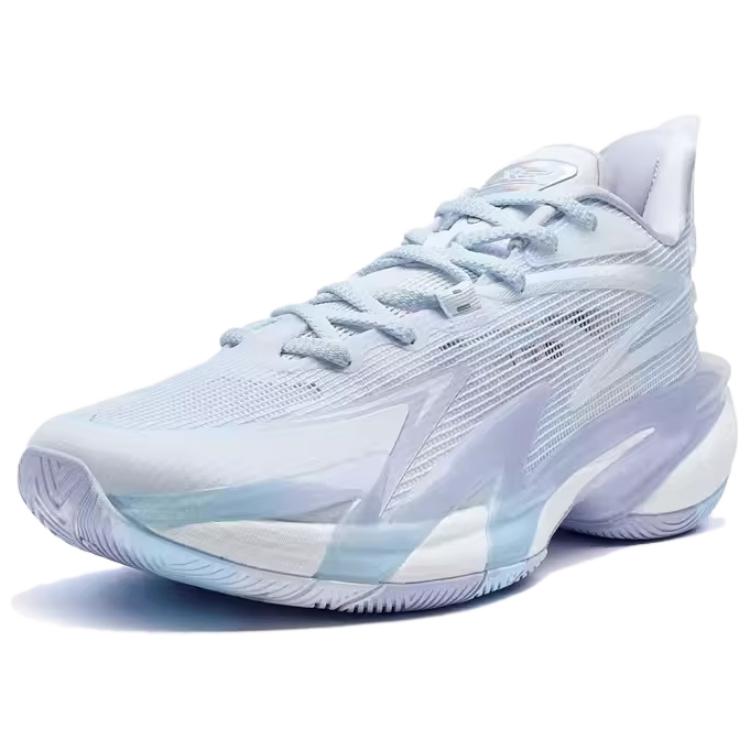 XTEP Battle 3 Cushioning Low top Basketball Shoes Men’s White Blue Purple