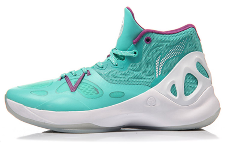 Li Ning SONIC 5 Comfortable Cushioning Slip Resistant Mid top Basketball Shoes Men’s Fluorescent Light Green