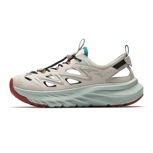 Anta Breathable Grip Abrasion Resistant River Trekking Shoes Men's Gray Green
