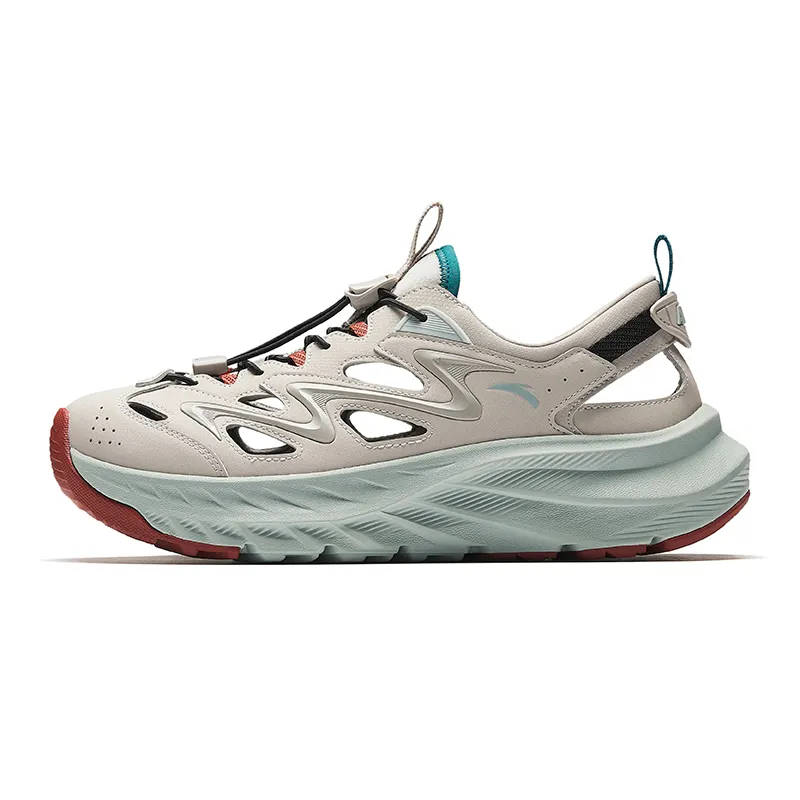Anta Breathable Grip Abrasion Resistant River Trekking Shoes Men's Gray Green