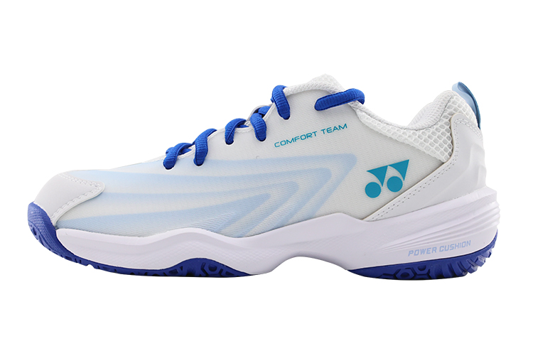 YONEX Cushioning Slip Resistant Abrasion Resistant Breathable Coverage Low top Badminton Shoes Unisex White Blue