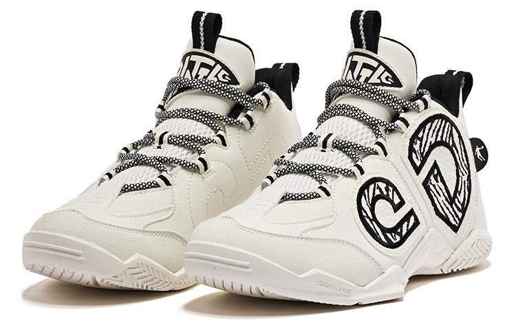 QIAODAN Textile, Artificial Leather Slip Resistant, Abrasion Resistant, Rebound Mid top Basketball Shoes Women’s