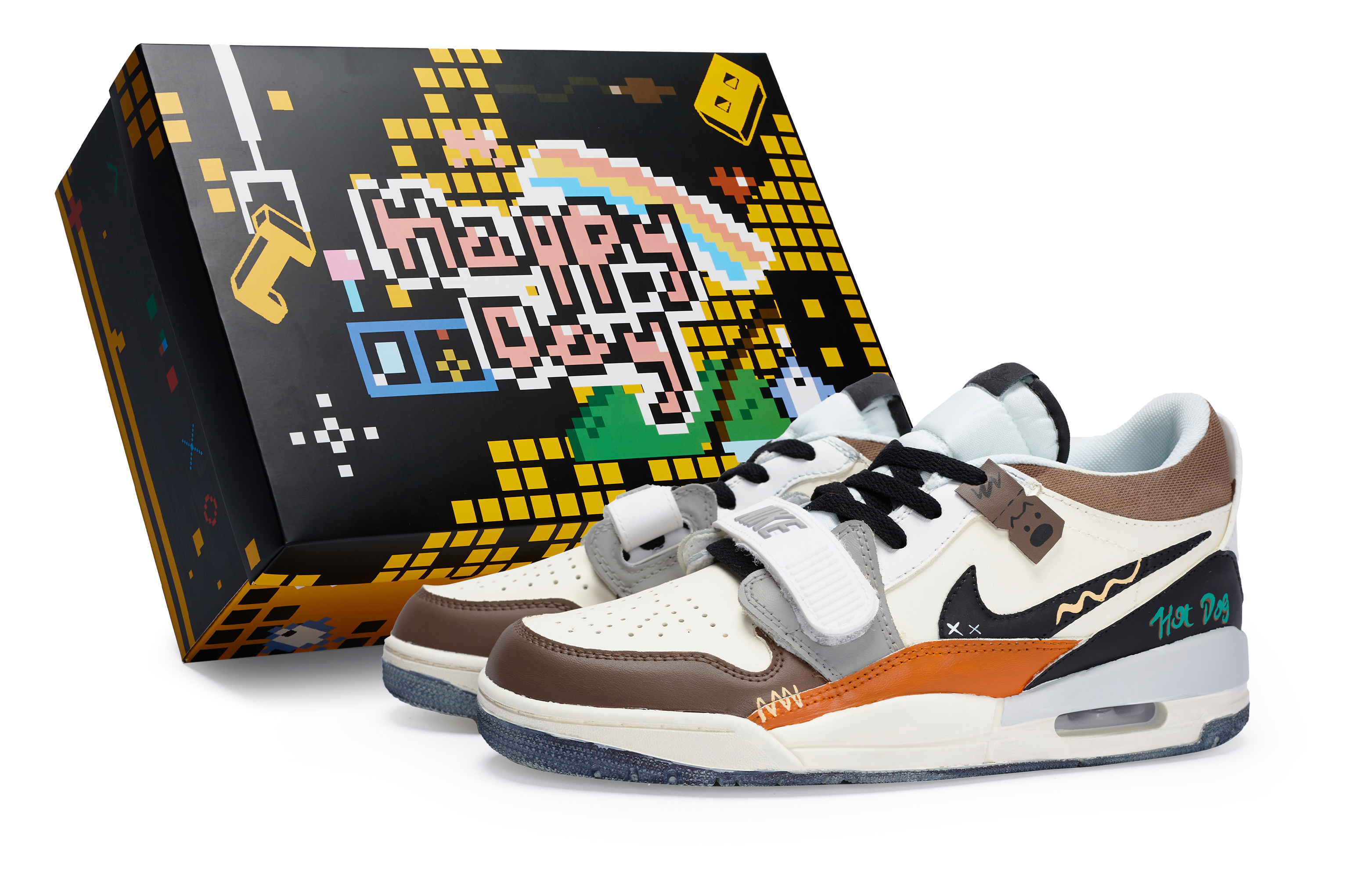 Jordan Legacy 312 811 Manufacturing, American Hot Dog, Special Shoe Box Cushioning Abrasion Resistant