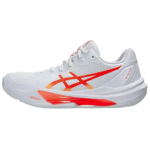 ASICS Sky Elite FF 3 comfortable and soft volleyball shoes for women, white and red
