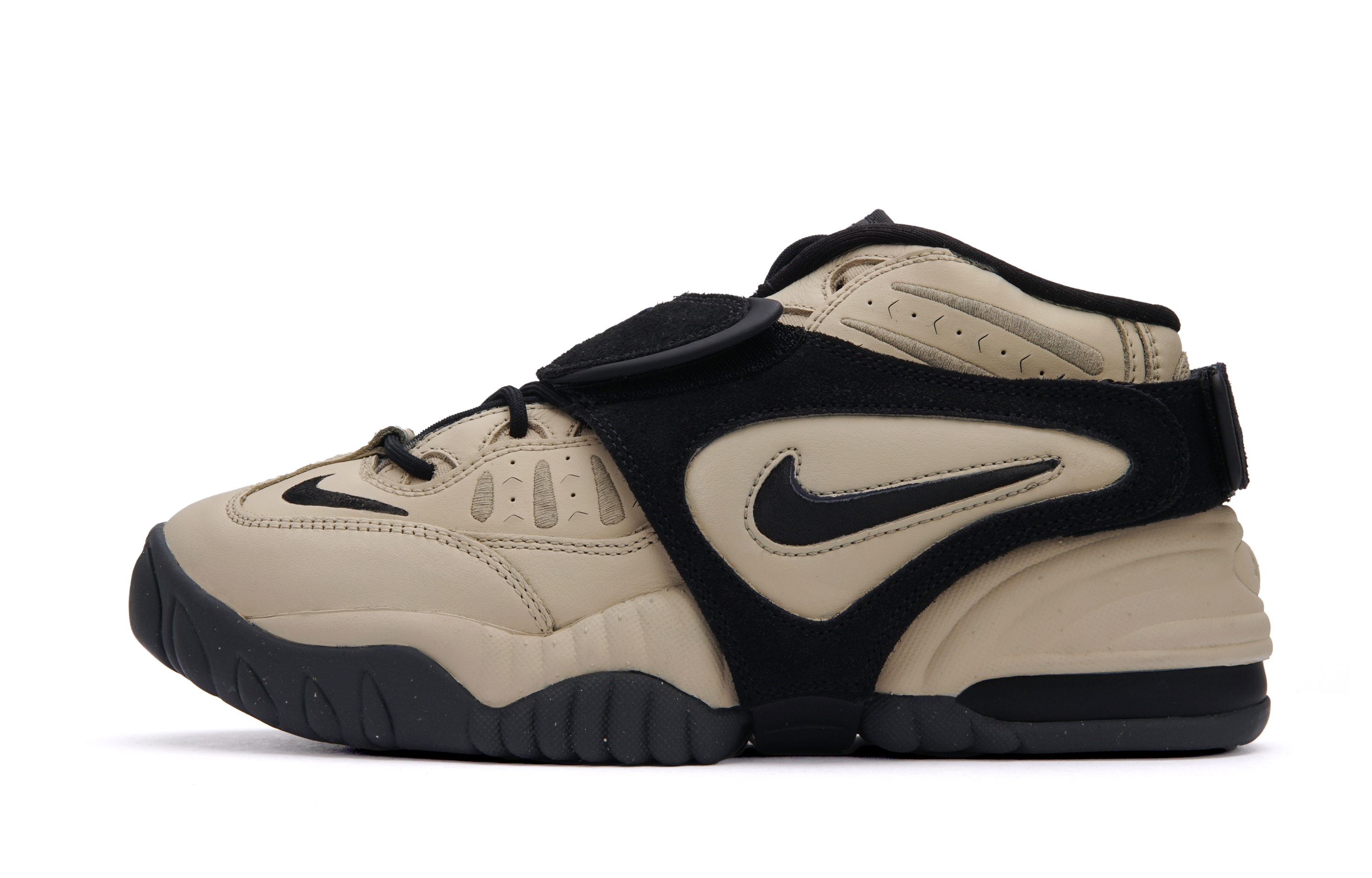 Nike Air Adjust Force Warm Fierce Mid top Vintage Basketball Shoes Unisex Ecru