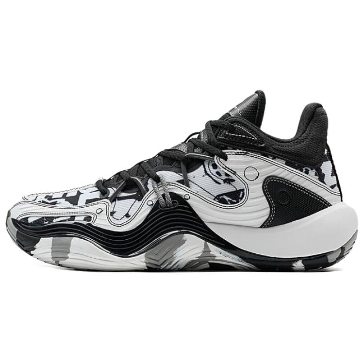 XTEP Coverage Lightweight Thermal Mid top Basketball Shoes Men’s Black White Gray
