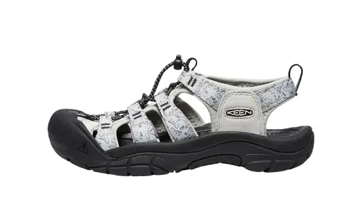 Keen Newport Retro Fabric River Trekking Shoes Women's Black/White/Printed Pattern