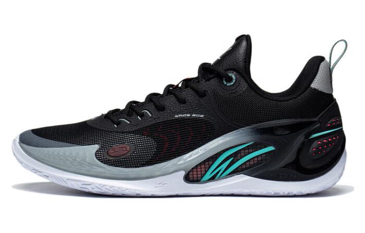 LiNing Wade 808 III flat heel, shock absorption, non-slip, wear-resistant, low-top, Li Ning midsole flick technology, basketball shoes, men's black