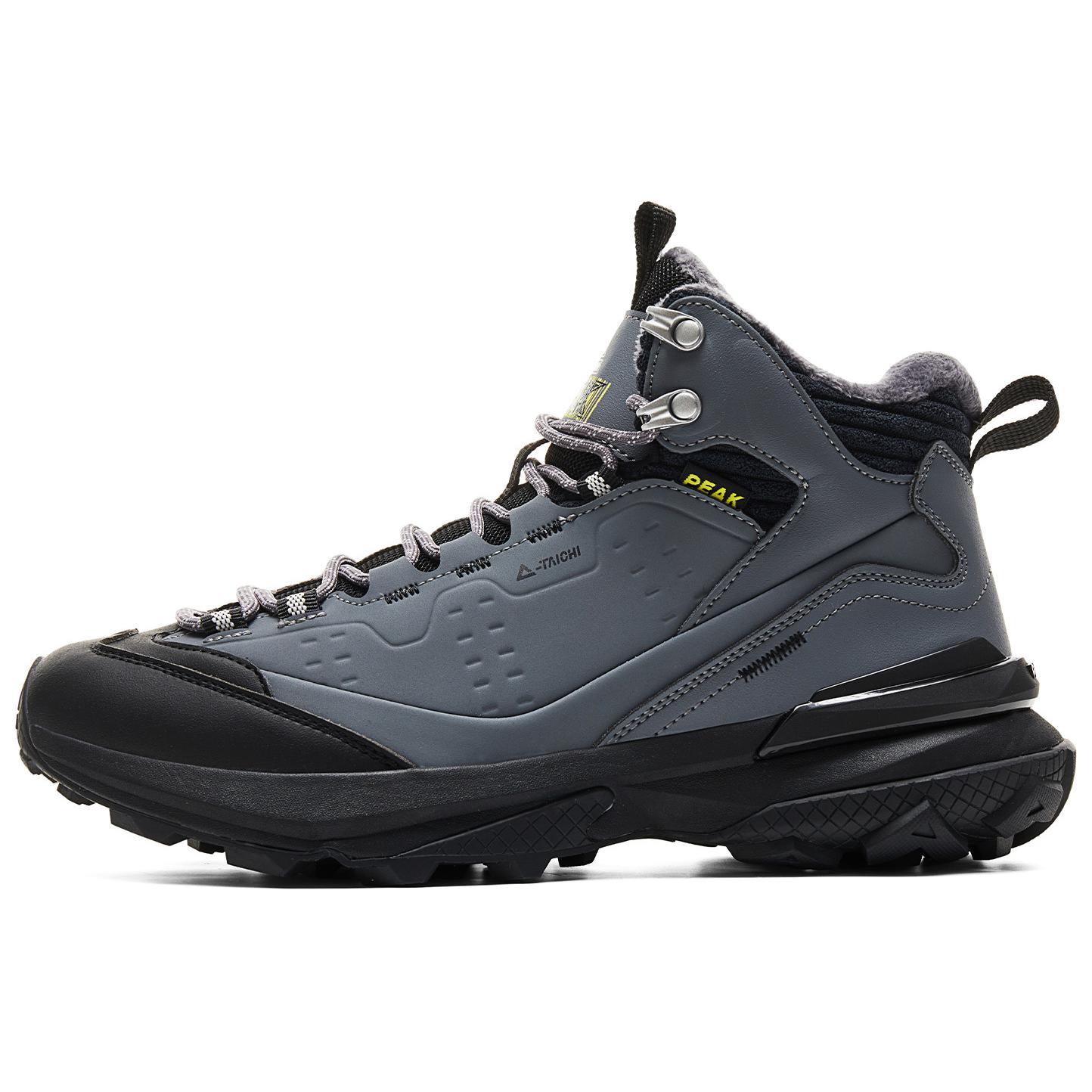 PEAK Cushioning Abrasion Resistant Rebound High top Mountaineering Shoes Men’s Gray