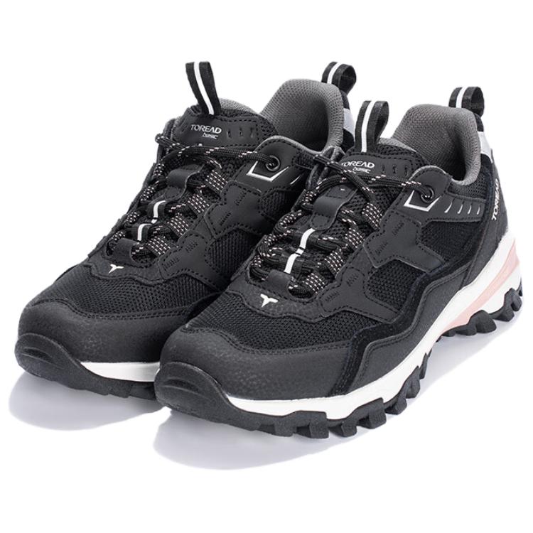 TOREAD Outdoor Casual Slip Resistant, Abrasion Resistant, Breathable Low top Hiking Shoes Women’s Black