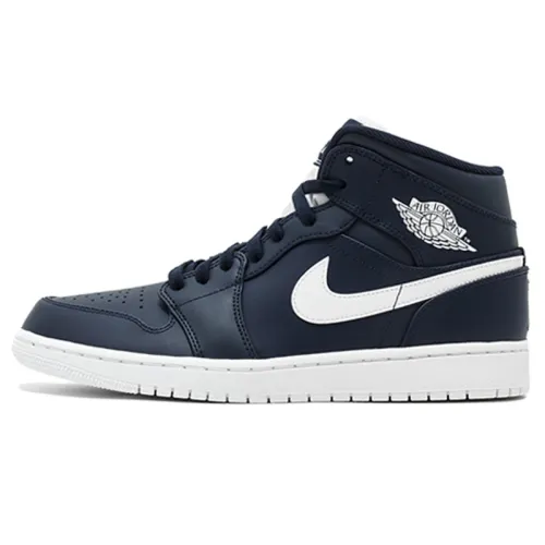 Jordan 1 Retro Mid Obsidian White