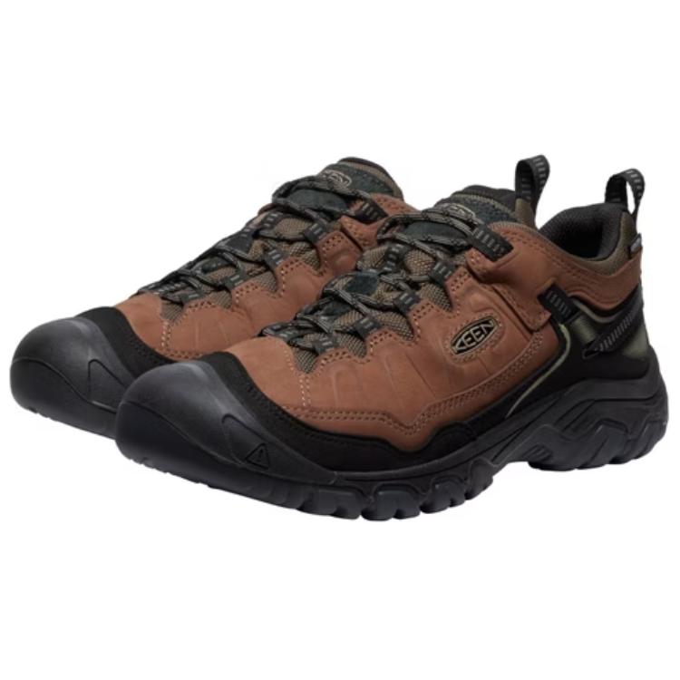 Keen Targhee 4 Cushioning Slip Resistant Abrasion Resistant Coverage Low top Hiking Shoes Men’s Brown Black