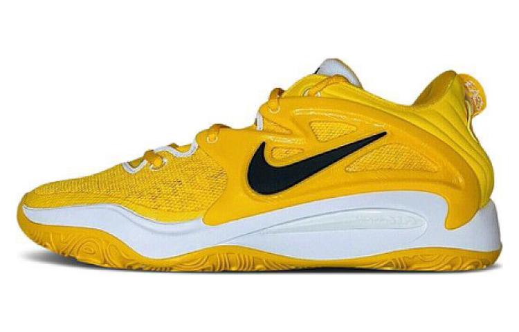 Nike KD 15 TB Promo \"University Gold\" Durant 15 fashionable and versatile shock-absorbing and non-slip low-top basketball shoes men's yellow and white