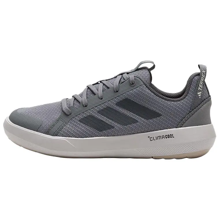 Adidas Terrex Boat PU, Textile Slip Resistant Abrasion Resistant Low top Hiking Shoes Unisex Gray