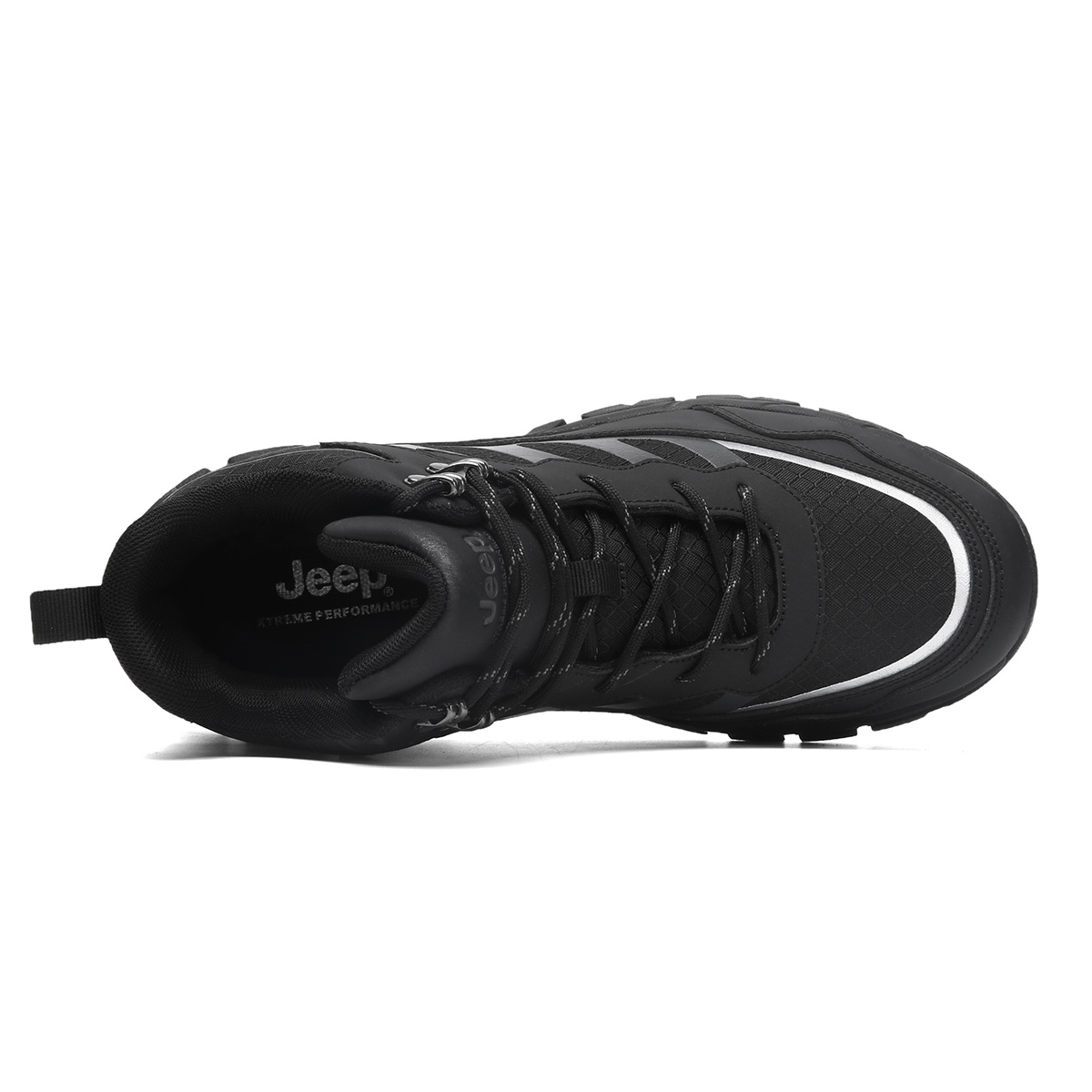 Jeep Mid top Outdoor Hiking Mountaineering Shoes Men’s Black