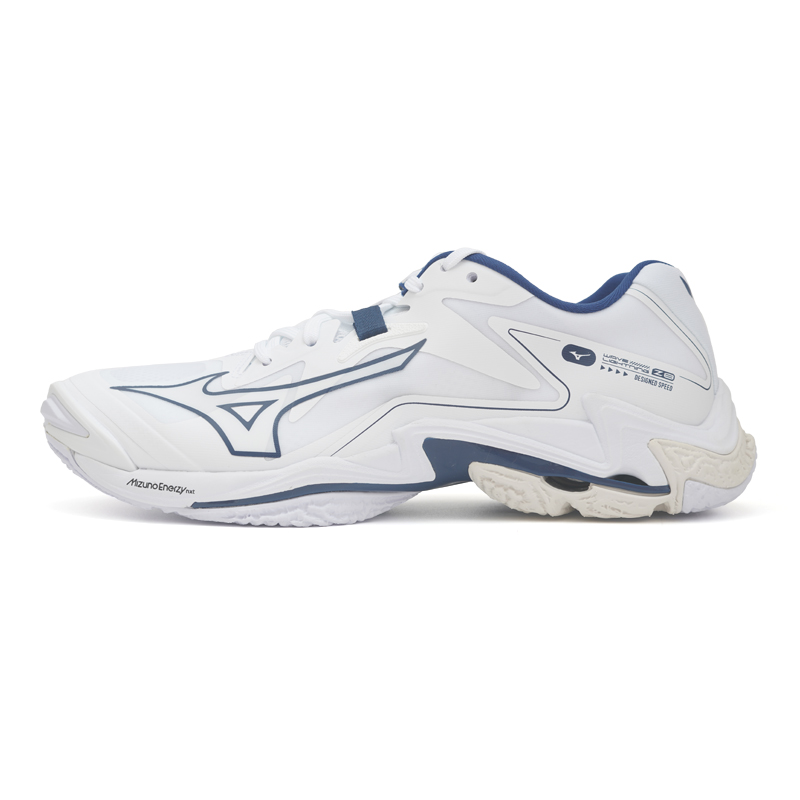 Mizuno Wave Lightning Z8 Breathable, Lightweight Coverage Low top Badminton Shoes Unisex White Blue