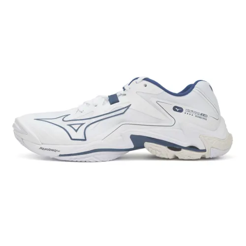 Mizuno Wave Lightning Z8 Breathable, Lightweight Coverage Low top Badminton Shoes Unisex White Blue