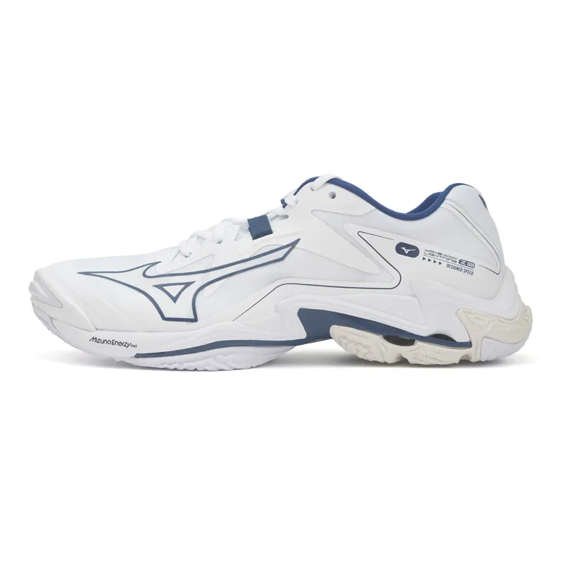 Mizuno Wave Lightning Z8 Breathable, Lightweight Coverage Low top Badminton Shoes Unisex White Blue