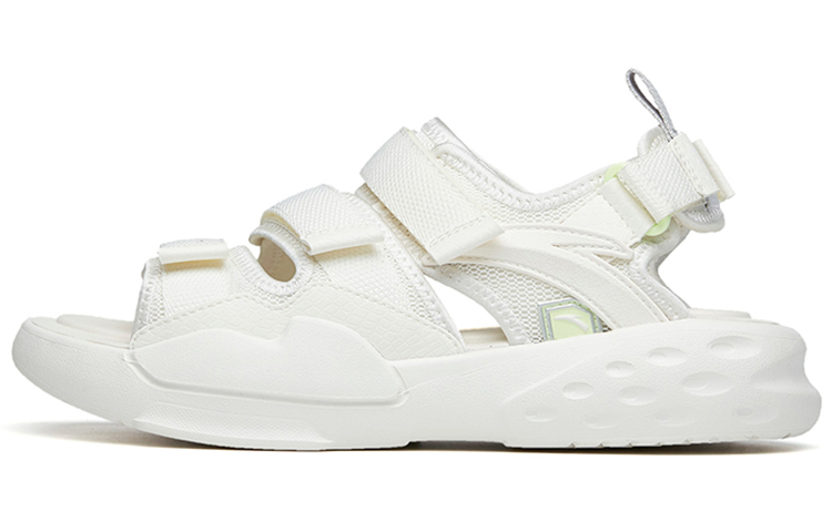 ANTA Bastard Beach Sandals Women's Ivory White/silver/fluorescent Luminous Green