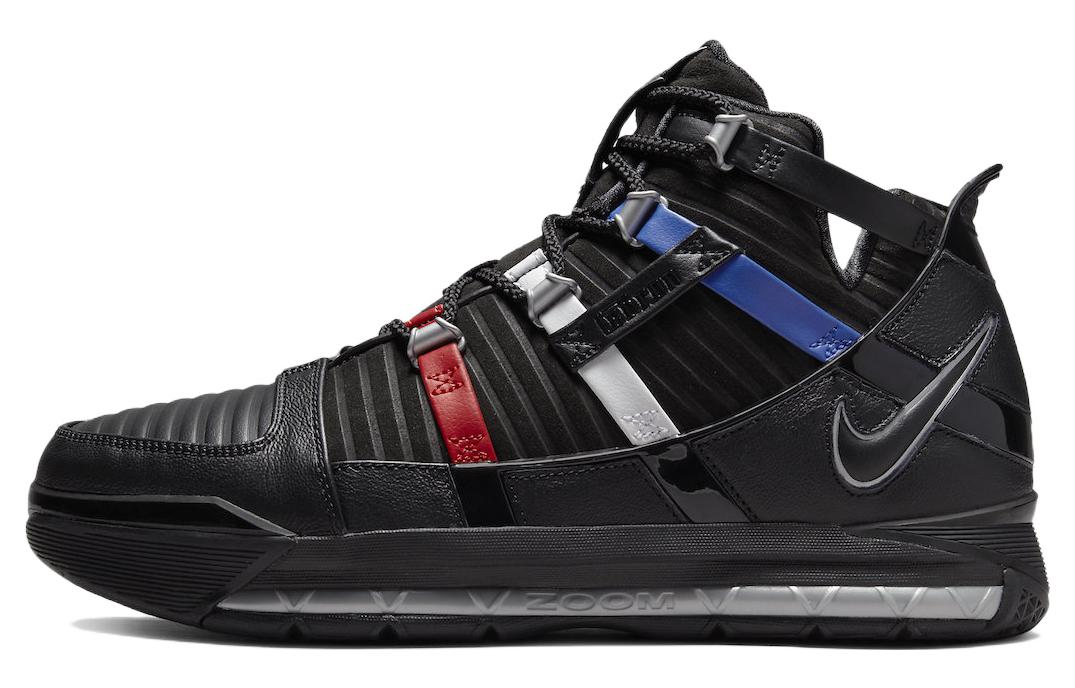 Мужские кроссовки Nike Nike Lebron 3 3 (черно-красно-синие)