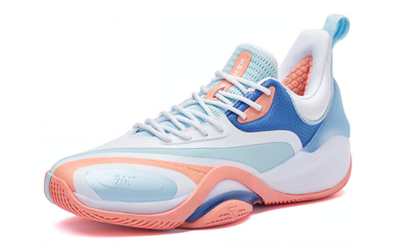 361° Cushioning Slip Resistant Abrasion Resistant Coverage Support Low top Basketball Shoes Men’s White Blue